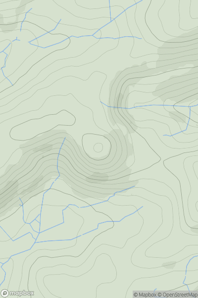 Thumbnail image for Moel Llaethbwlch showing contour plot for surrounding peak