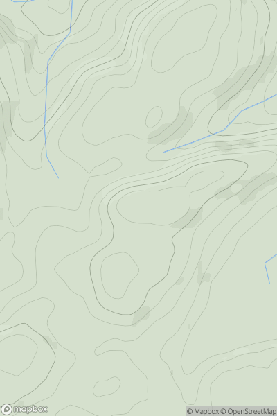 Thumbnail image for Ffridd Cae-penfras showing contour plot for surrounding peak