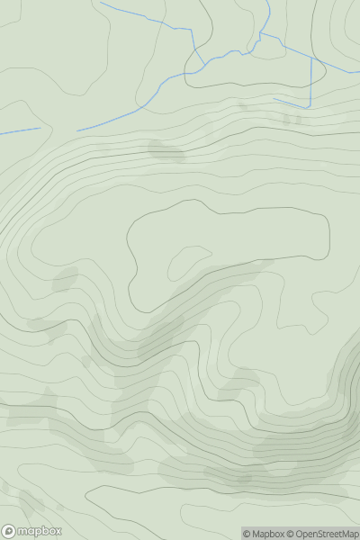 Thumbnail image for Mynydd Pen y Ffridd showing contour plot for surrounding peak