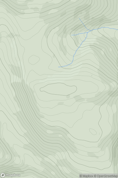 Thumbnail image for Graig-ddu showing contour plot for surrounding peak