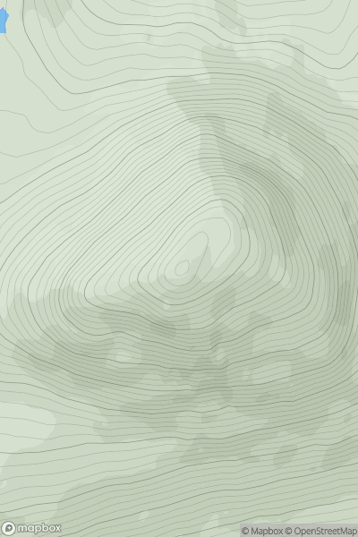 Thumbnail image for Beinn Shiantaidh showing contour plot for surrounding peak