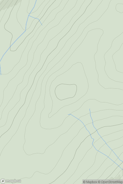 Thumbnail image for Pen y Mwdwl showing contour plot for surrounding peak