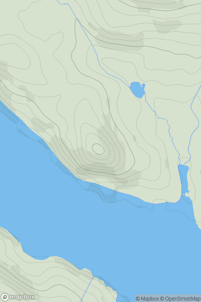Thumbnail image for Moel y Belan showing contour plot for surrounding peak