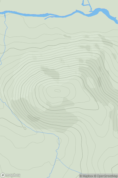 Thumbnail image for Allt Tair Ffynnon showing contour plot for surrounding peak