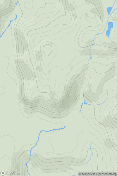 Thumbnail image for Garreg Ddu showing contour plot for surrounding peak