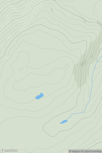 Thumbnail image for Mynydd Cefn-ddwy-graig showing contour plot for surrounding peak