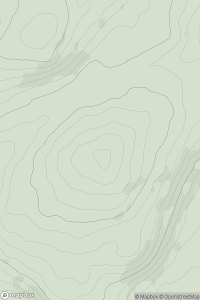 Thumbnail image for Pen Hafoty-foel showing contour plot for surrounding peak