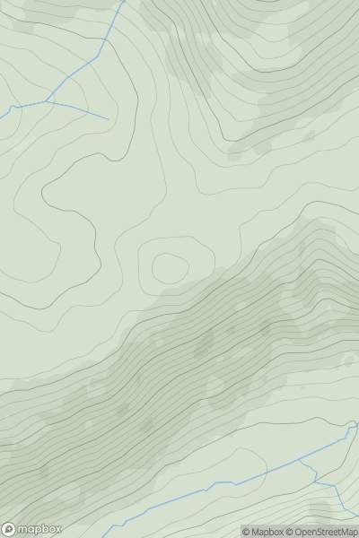 Thumbnail image for Bryn Dinas showing contour plot for surrounding peak