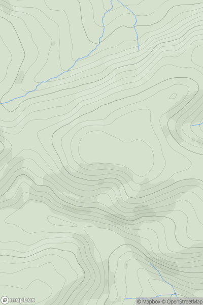 Thumbnail image for Llys Hill showing contour plot for surrounding peak