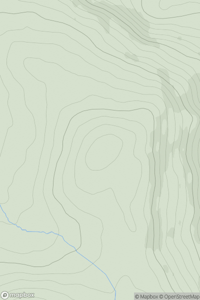 Thumbnail image for Moel Smytho showing contour plot for surrounding peak