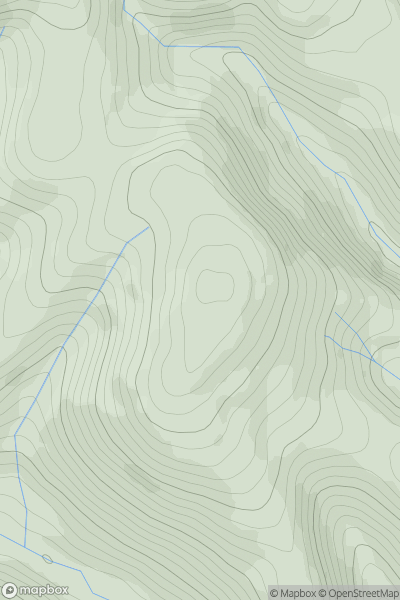 Thumbnail image for Foel y Ffridd showing contour plot for surrounding peak