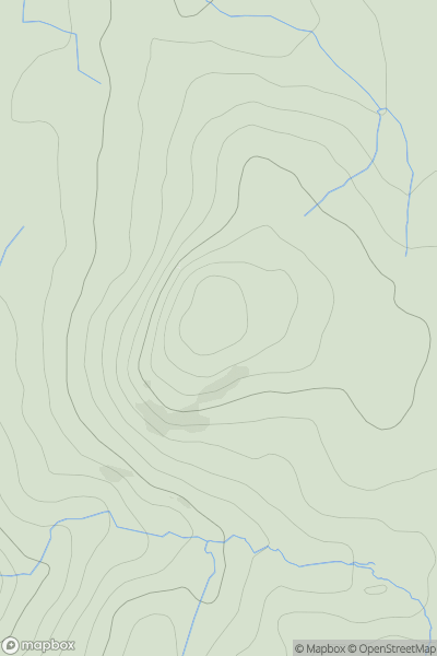 Thumbnail image for Moel Gyffylog showing contour plot for surrounding peak