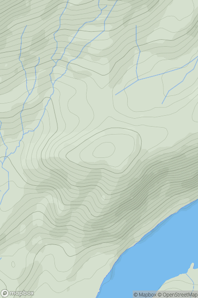 Thumbnail image for Dinas Hill showing contour plot for surrounding peak
