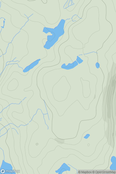 Thumbnail image for Mynydd Bwlchyrhaearn showing contour plot for surrounding peak