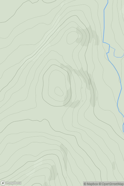 Thumbnail image for Garth Fawr showing contour plot for surrounding peak