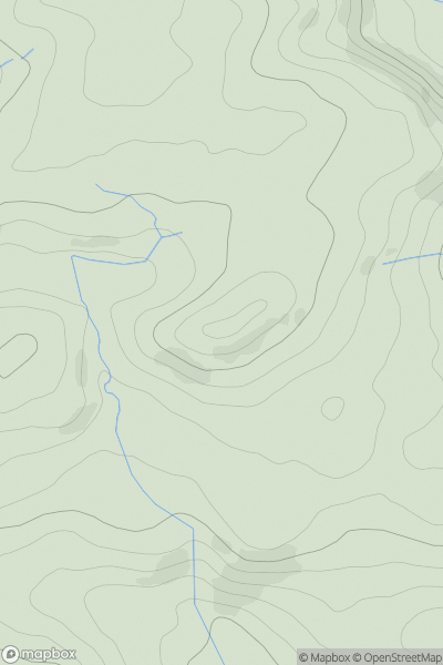 Thumbnail image for Pen y Farchwel showing contour plot for surrounding peak