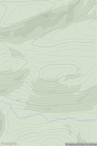 Thumbnail image for Mynydd Tyn y Pistyll showing contour plot for surrounding peak
