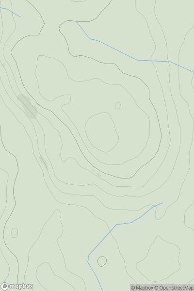 Thumbnail image for Pen y Rhiwlas showing contour plot for surrounding peak