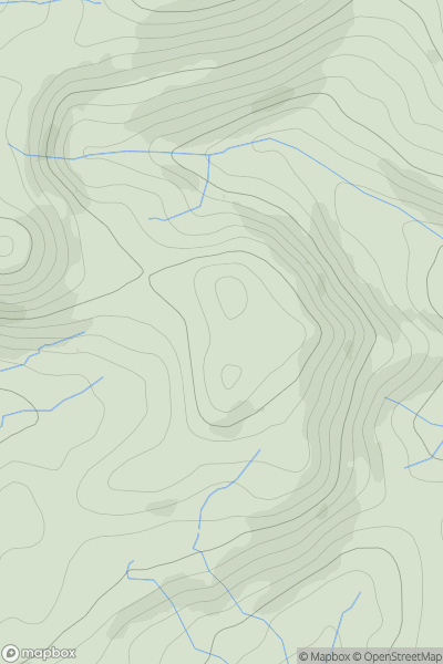 Thumbnail image for Moel Llaethbwlch East Top showing contour plot for surrounding peak