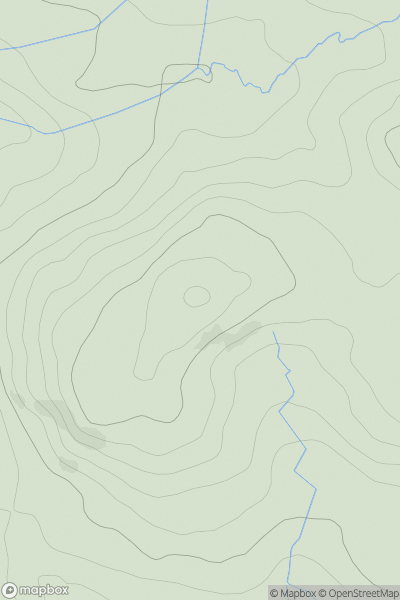 Thumbnail image for Craig y Tan showing contour plot for surrounding peak
