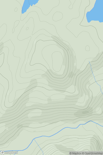 Thumbnail image for Pen Tyn-llwyn showing contour plot for surrounding peak