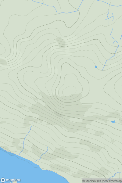 Thumbnail image for Pen y Bigil showing contour plot for surrounding peak