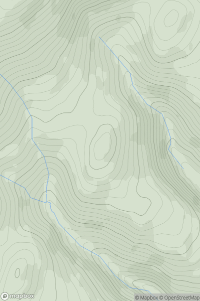 Thumbnail image for Ffridd Esgairweddan showing contour plot for surrounding peak