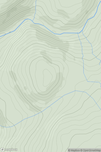 Thumbnail image for Hafod-fraith showing contour plot for surrounding peak