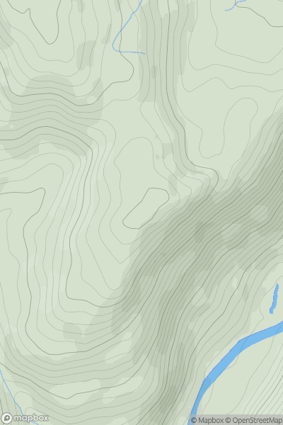 Thumbnail image for Bryniau Glo showing contour plot for surrounding peak