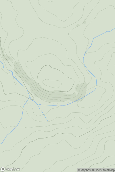 Thumbnail image for Pen Nant y Garth showing contour plot for surrounding peak