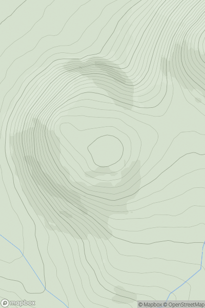Thumbnail image for Moel-Pen-llechog showing contour plot for surrounding peak