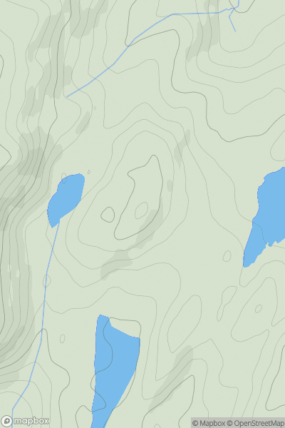 Thumbnail image for Pen Llyn Bychan showing contour plot for surrounding peak