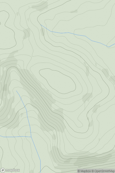 Thumbnail image for Mynydd Dir showing contour plot for surrounding peak