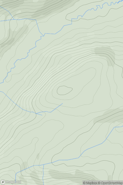 Thumbnail image for Cefn Llwyni showing contour plot for surrounding peak