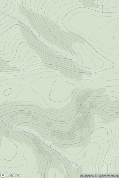 Thumbnail image for Mynydd Pant-coch showing contour plot for surrounding peak