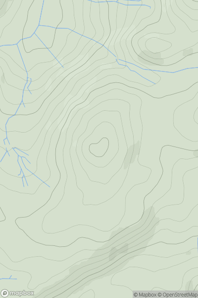 Thumbnail image for Pen y Rhos-fawr showing contour plot for surrounding peak