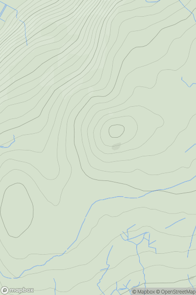 Thumbnail image for Foel Senigl showing contour plot for surrounding peak
