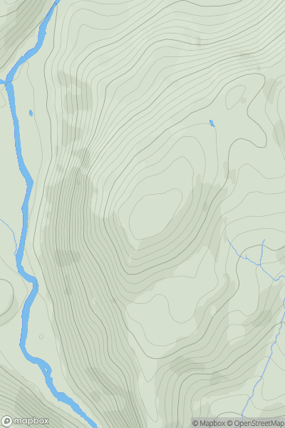 Thumbnail image for Craig y Llan showing contour plot for surrounding peak