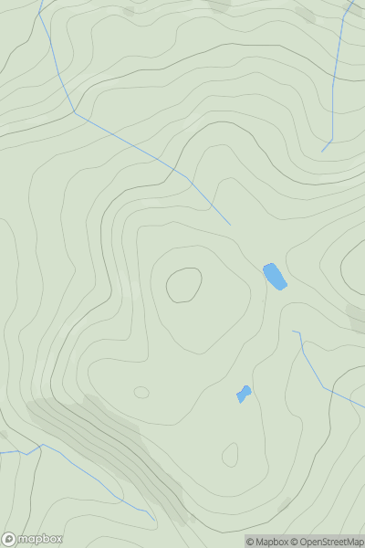 Thumbnail image for Tre-pys-llygod West Top showing contour plot for surrounding peak