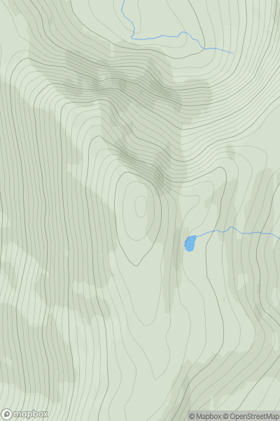 Thumbnail image for Beinn Sheasgarnaich (Beinn Heasgarnich) showing contour plot for surrounding peak