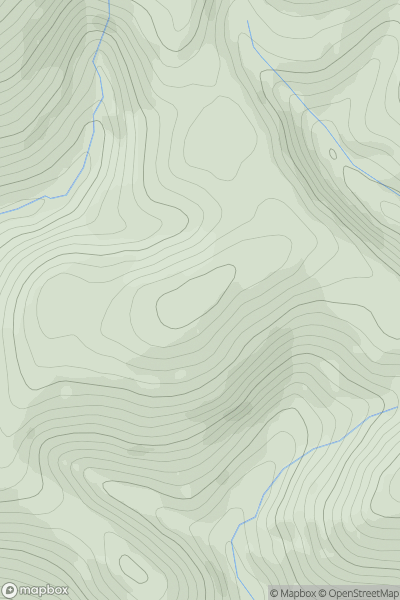 Thumbnail image for Ffridd y Glyn showing contour plot for surrounding peak