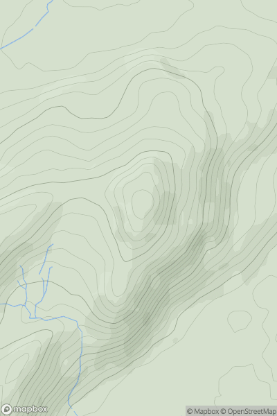 Thumbnail image for Moel y Main showing contour plot for surrounding peak