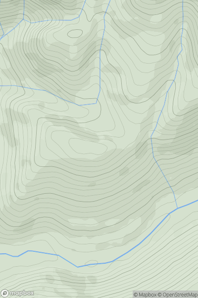 Thumbnail image for Tarren Fach showing contour plot for surrounding peak