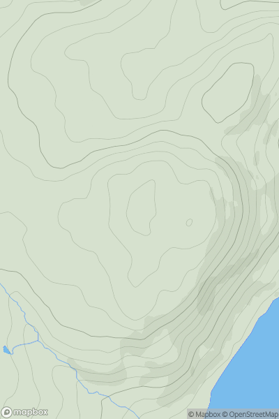 Thumbnail image for Bronydd Fron-feuno showing contour plot for surrounding peak