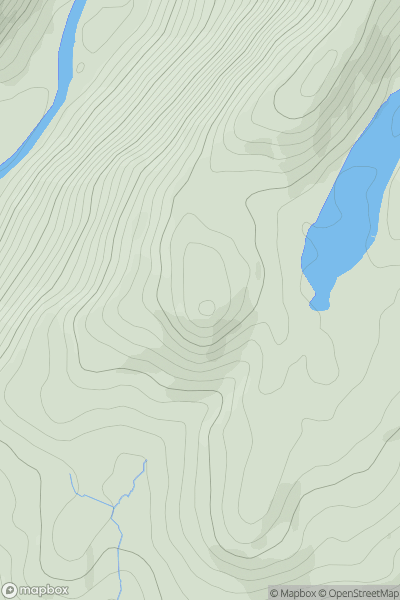 Thumbnail image for Foel Faner showing contour plot for surrounding peak