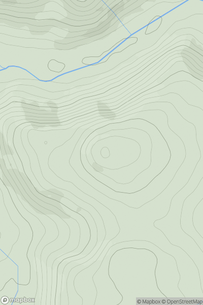 Thumbnail image for Mynydd Bodran showing contour plot for surrounding peak