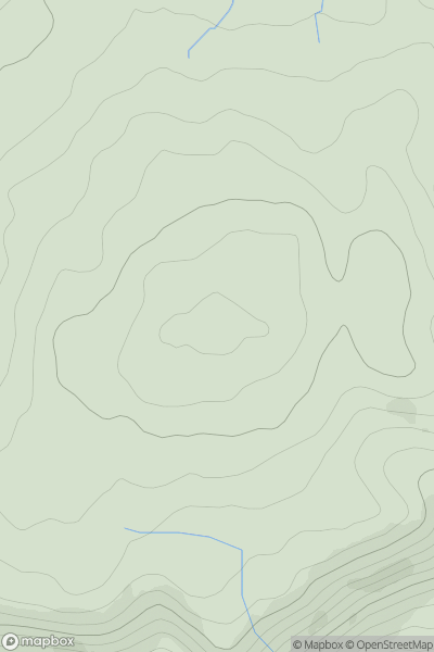 Thumbnail image for Mynydd Bodrochwyn showing contour plot for surrounding peak