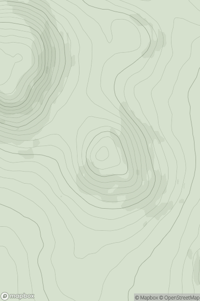 Thumbnail image for Garn Bach showing contour plot for surrounding peak