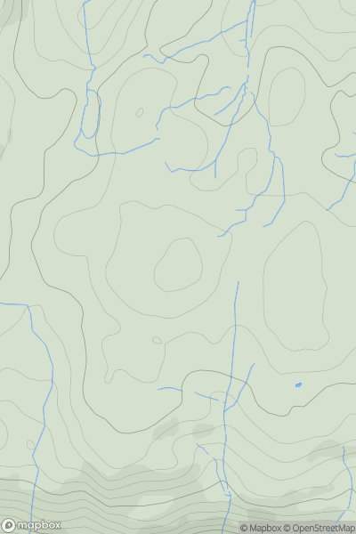 Thumbnail image for Allt y Coed showing contour plot for surrounding peak