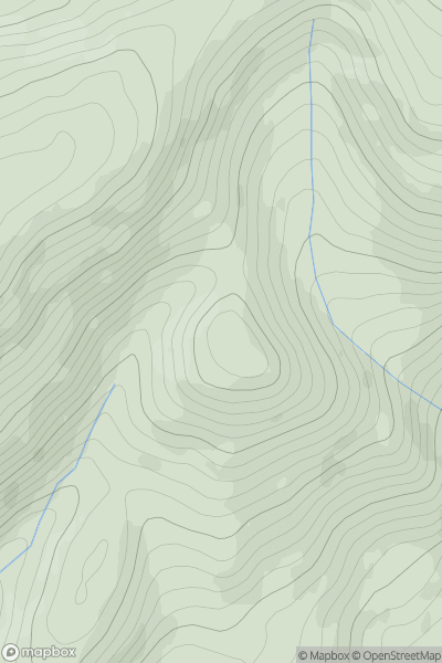 Thumbnail image for Foel Tyr-gawen showing contour plot for surrounding peak